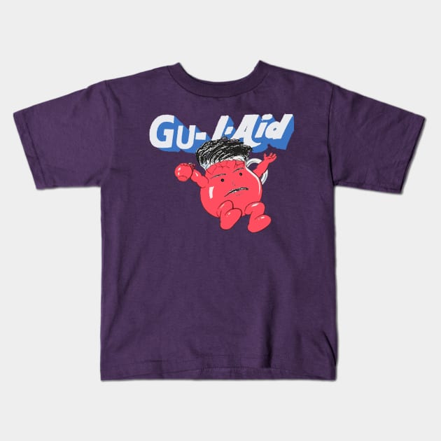 Gu-l-Aid Man Kids T-Shirt by MacandGu